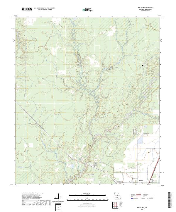 Pine Chapel topographic map thumbnail
