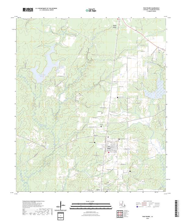 Pine Prairie topographic map thumbnail