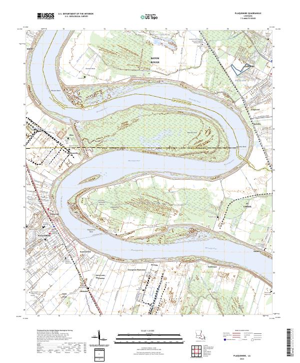 Plaquemine topographic map thumbnail