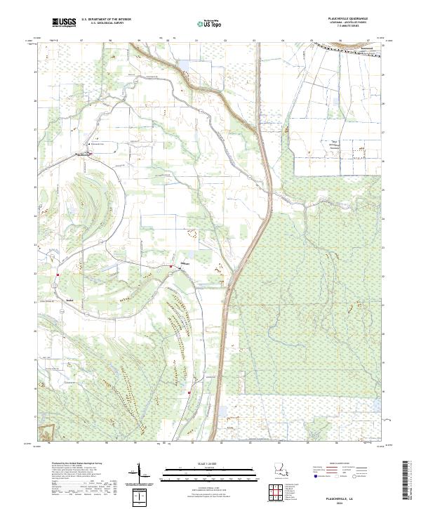 Plaucheville topographic map thumbnail