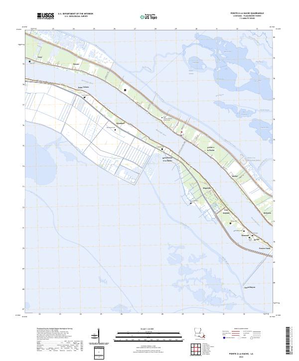 Pointe a la Hache topographic map thumbnail
