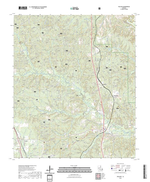 Pollock topographic map thumbnail