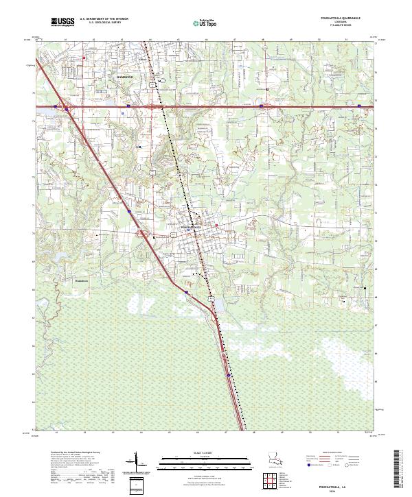 Ponchatoula topographic map thumbnail