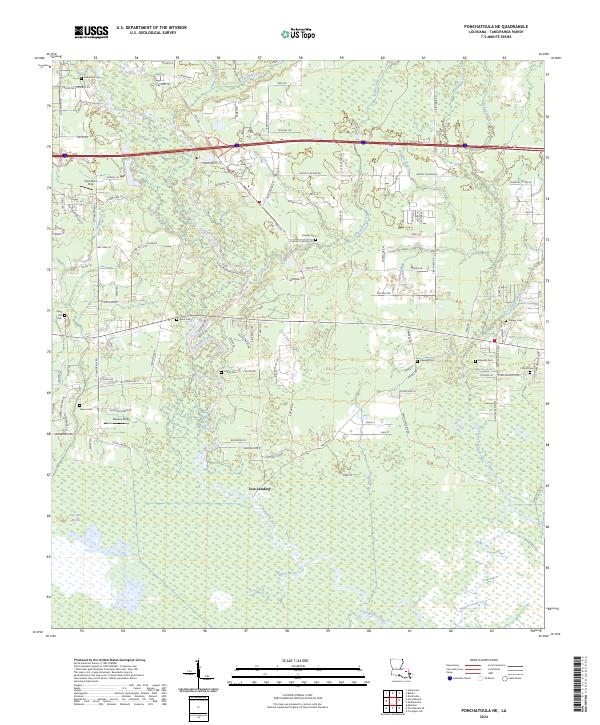 Ponchatoula NE topographic map thumbnail