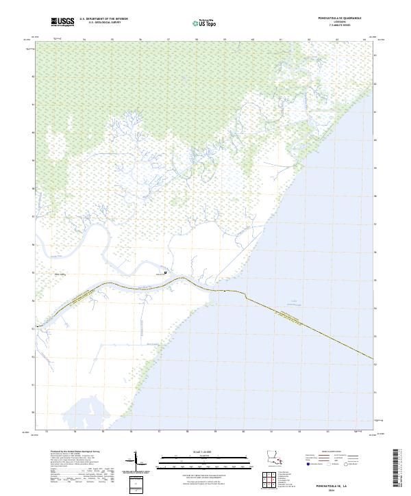 Ponchatoula SE topographic map thumbnail