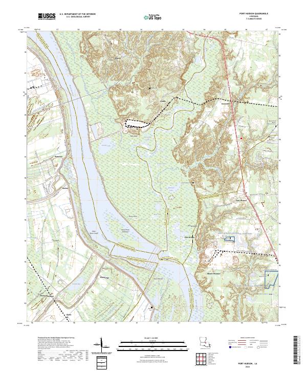 Port Hudson topographic map thumbnail