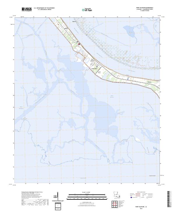 Port Sulphur topographic map thumbnail