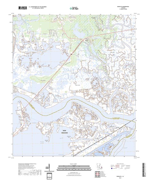 Rigolets topographic map thumbnail