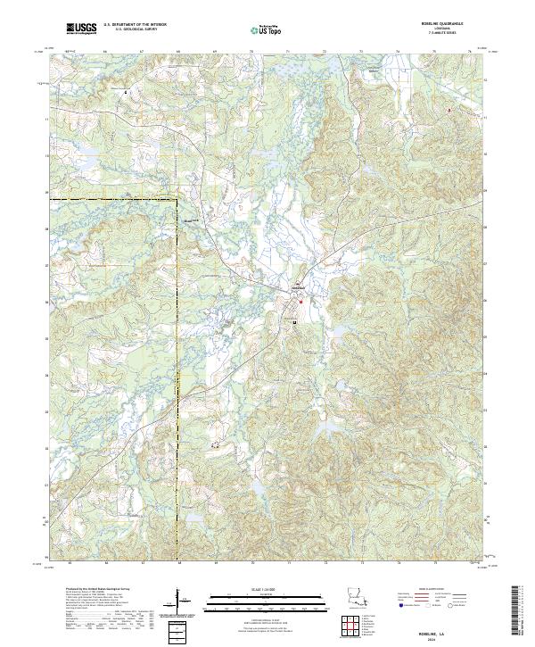 Robeline topographic map thumbnail