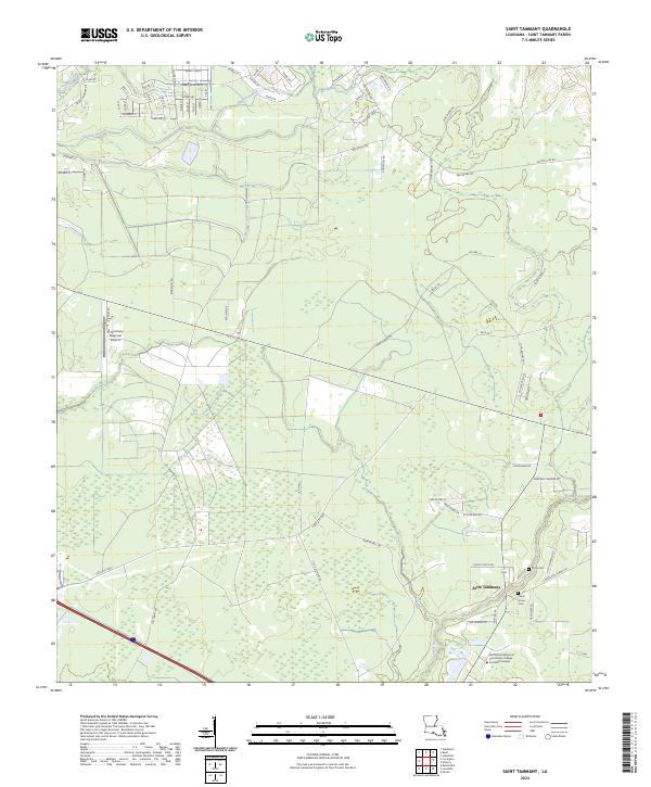 Saint Tammany topographic map thumbnail