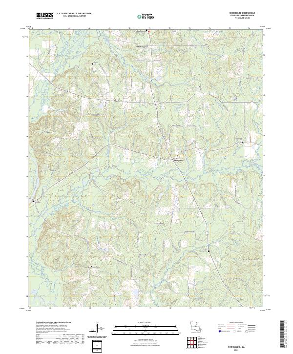 Shongaloo topographic map thumbnail