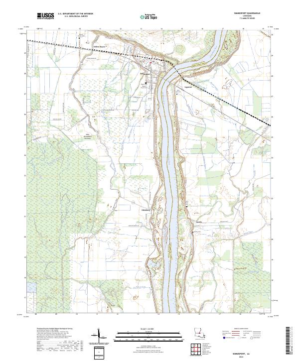 Simmesport topographic map thumbnail