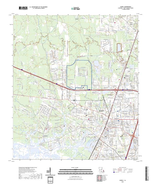 Slidell topographic map thumbnail