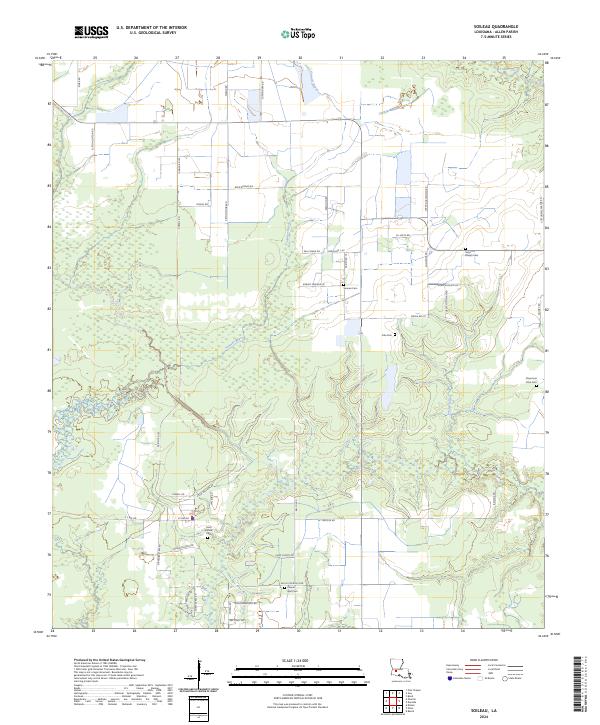 Soileau topographic map thumbnail