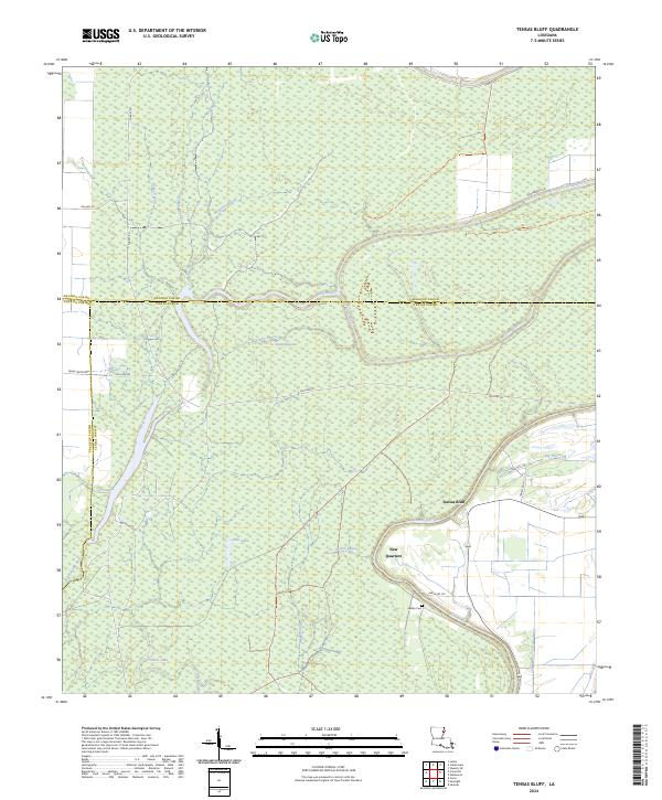 Tensas Bluff topographic map thumbnail