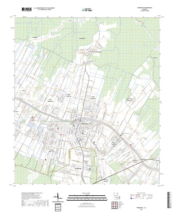 Thibodaux topographic map thumbnail
