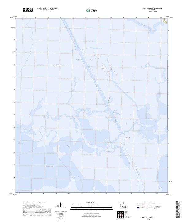 Three Bayou Bay topographic map thumbnail