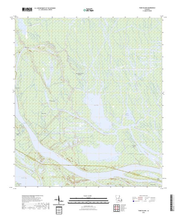 Tiger Island topographic map thumbnail