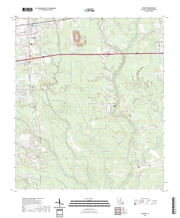 Walker topographic map thumbnail