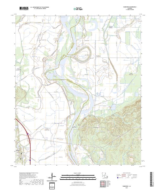 Wardview topographic map thumbnail