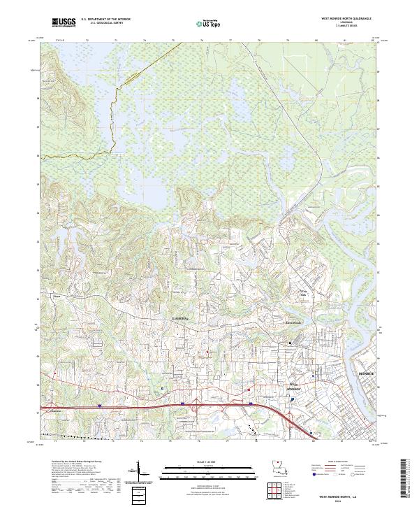 West Monroe North topographic map thumbnail