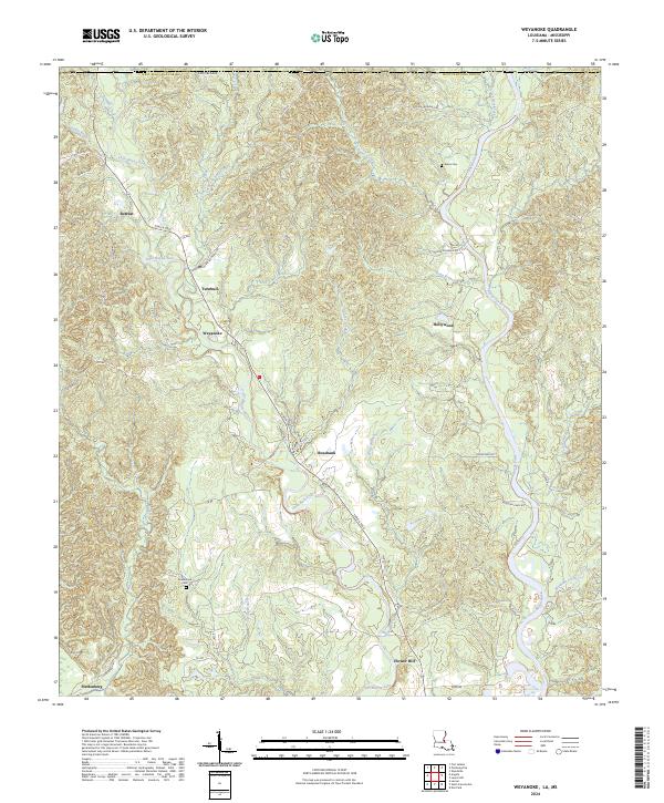 Weyanoke topographic map thumbnail