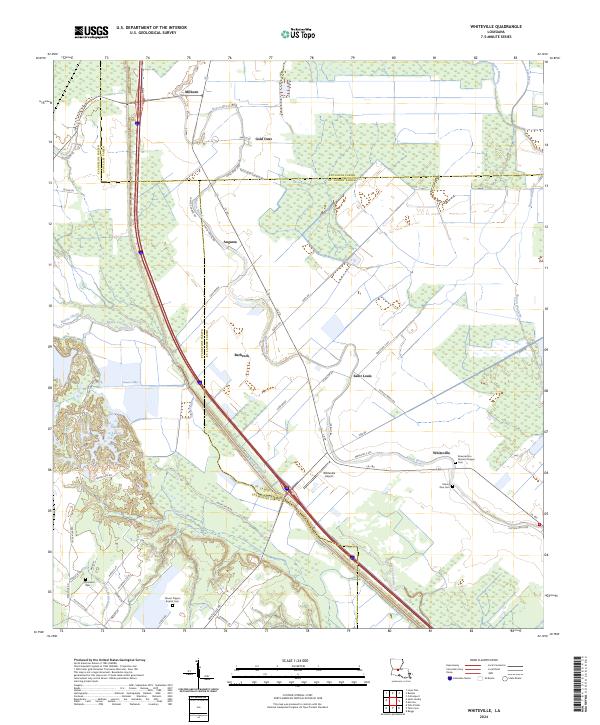 Whiteville topographic map thumbnail