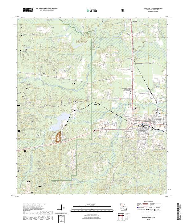 Winnfield West topographic map thumbnail