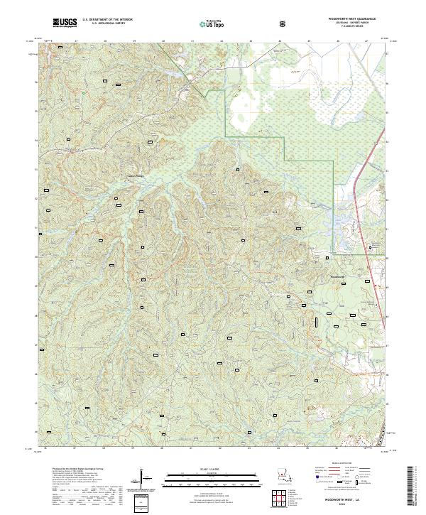 Woodworth West topographic map thumbnail