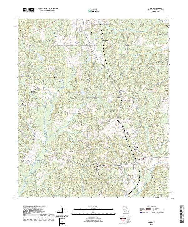 Athens topographic map thumbnail
