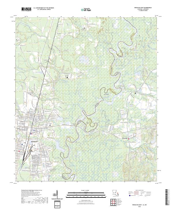 Bogalusa East topographic map thumbnail