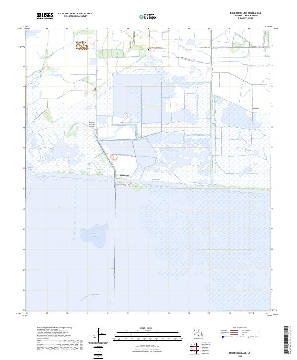 Boudreaux Lake topographic map thumbnail