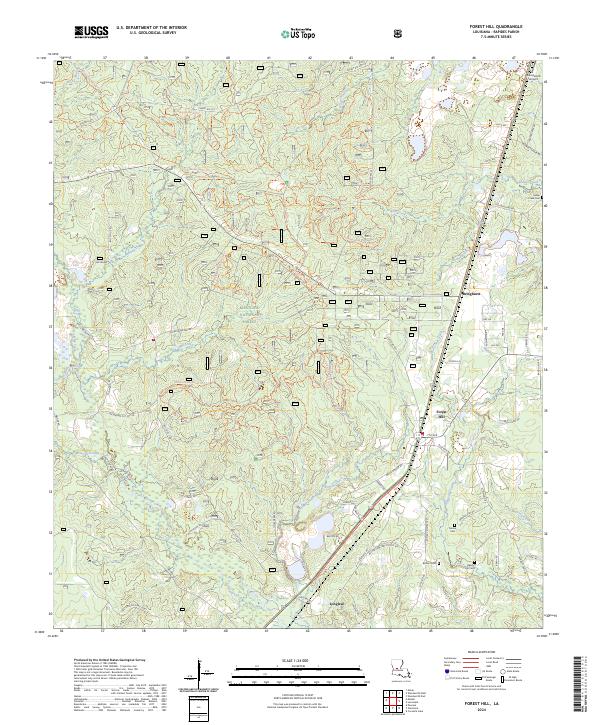 Forest Hill topographic map thumbnail