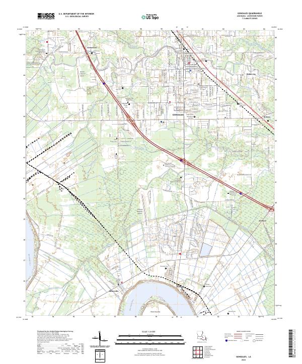 Gonzales topographic map thumbnail