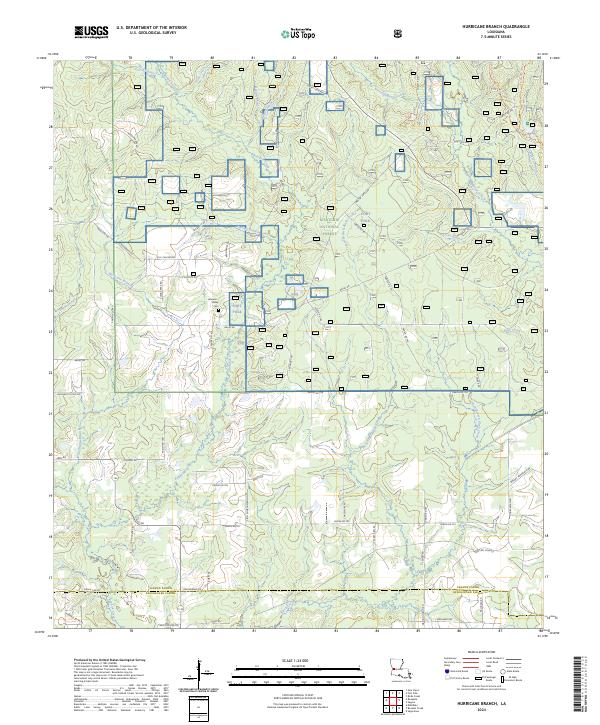 Hurricane Branch topographic map thumbnail