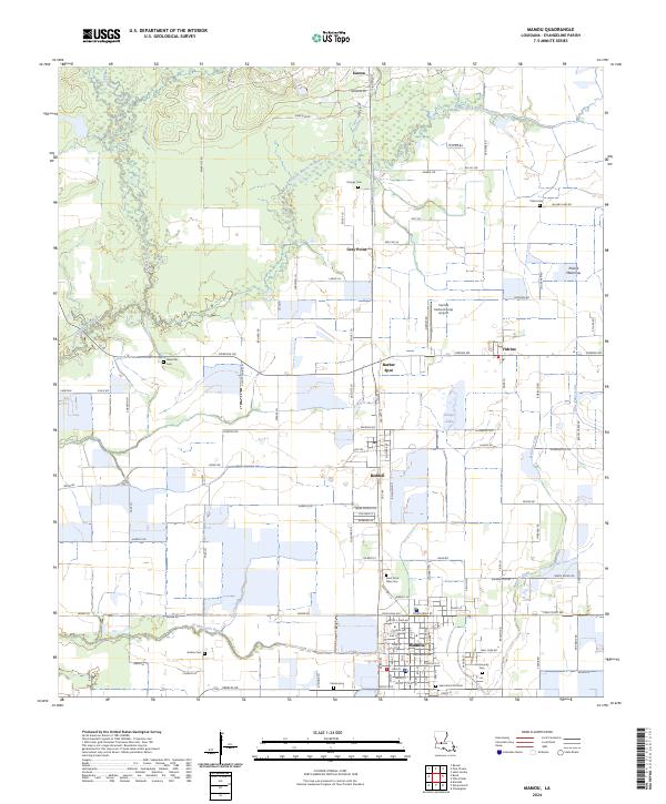Mamou topographic map thumbnail