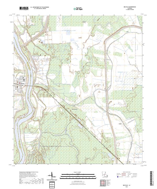 Melville topographic map thumbnail