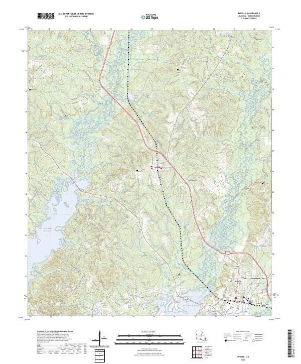 Zwolle topographic map thumbnail