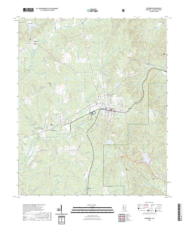 Ackerman topographic map thumbnail