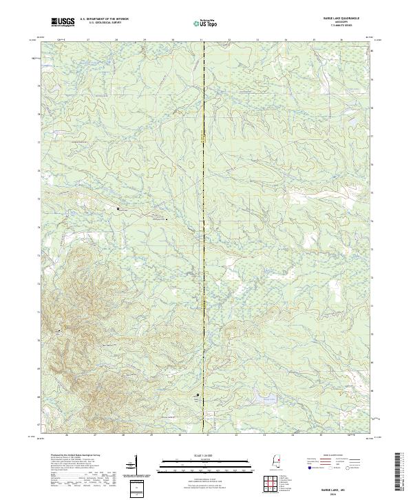 Barge Lake topographic map thumbnail