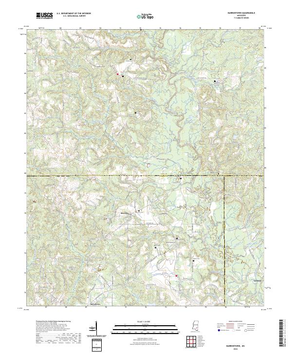 Barrontown topographic map thumbnail