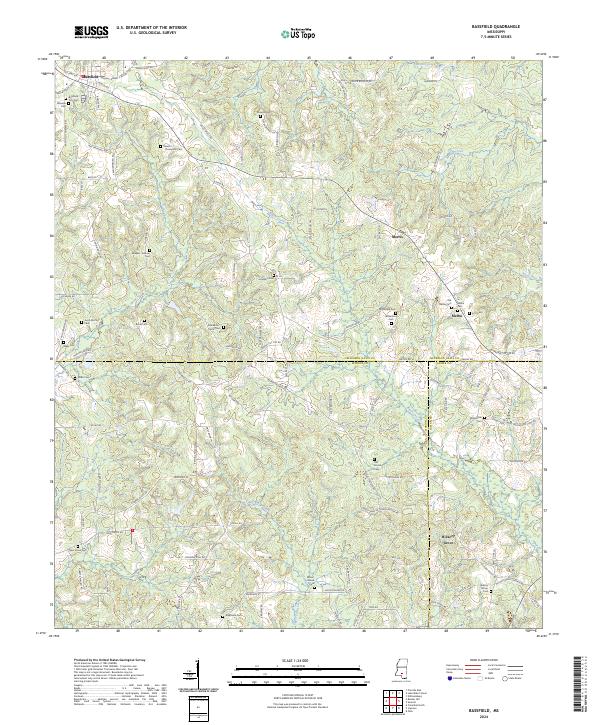 Bassfield topographic map thumbnail