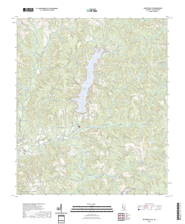 Baxterville NE topographic map thumbnail