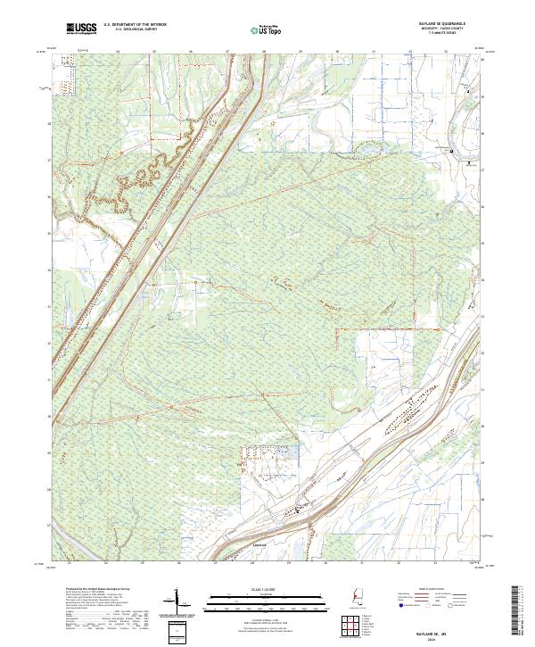Bayland SE topographic map thumbnail