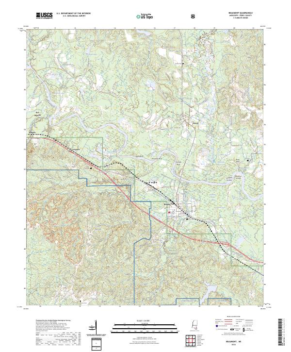 Beaumont topographic map thumbnail