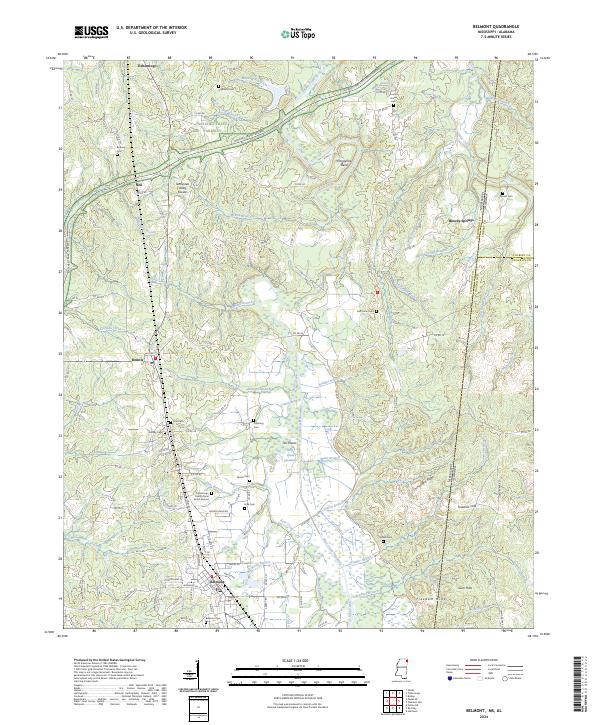 Belmont topographic map thumbnail
