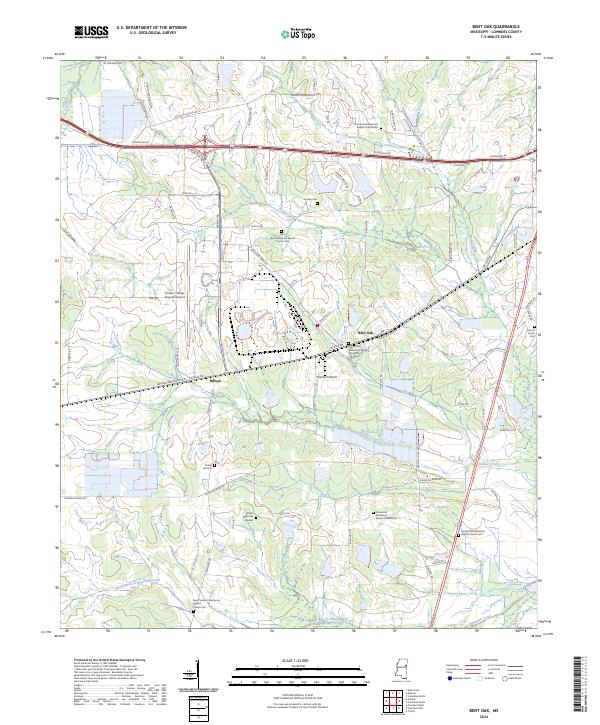 Bent Oak topographic map thumbnail