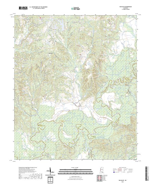 Big Black topographic map thumbnail