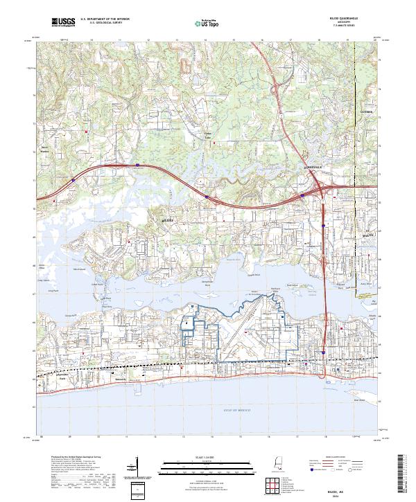 Biloxi topographic map thumbnail