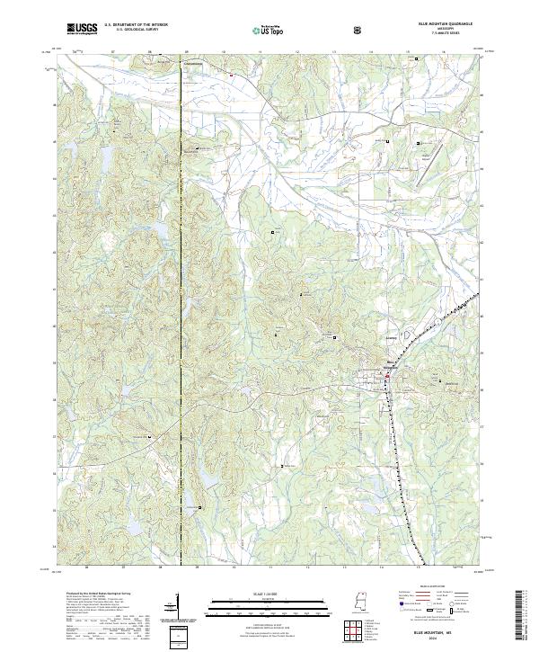 Blue Mountain topographic map thumbnail